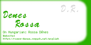 denes rossa business card